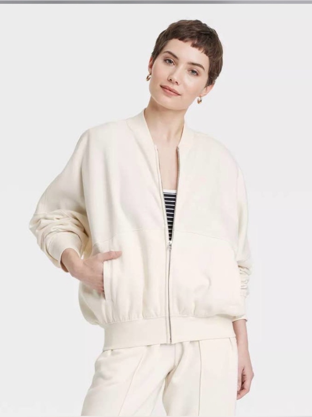 Universal Thread Fleece Bomber Jacket Size S